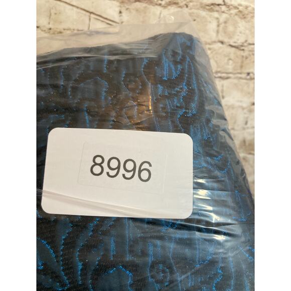 Studio C Jacket Womens 16W Dark Turquoise Jacquard Shiny Tapestry Button Front - Picture 10 of 13